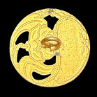 Art Nouveau  Enamel Floral Emaux Peints   Champleve  Button  Open Work Free Ship