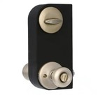 Kwikset Tylo Antique Brass Exterior Entry Door Knob And Double Cylinder Deadbolt