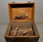 Antique Medical Quack Box Battery Powered Oak Dove Tail Chest Collectible Tool