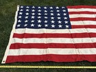 Vintage Lg 48 Star Us American Flag 104    X 55    Sewn Stars Flag Wwii Cotton Wool