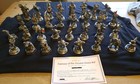 Danbury Mint Fantasy Of The Crystal Pewter   Swarovski Chess Set Pieces Only 