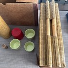 Vtg Keapsit Coffee Thermos Vacuum Bottle With All 4 Cups   Original Cork   Case 