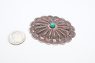 Vintage Native American Navajo Sterling Silver Turquoise Concho