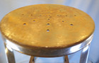 Lyon Toledo Steel Drafting Bar Stool Seat Metal Industrial   Retro Mcm Vintage