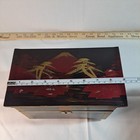 Vintage Japanese Lacquer Musical Jewelry Box With Lock no Key 40s Or 50s