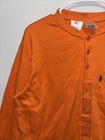 Rasco Flame Resistant Orange Long Sleeve Henley T-shirt - Fr0101or Medium