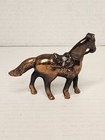 Vintage Metal Horse Figurine Statue Brass Bronze Copper Finish