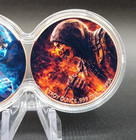 Set Of Two 1 Troy Oz  999 Fine Colorized Copper Rounds -  mortal Kombat  Theme