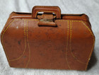 Vtg Miniature Traveling Bar Suitcase Set  drink Little That Ye May Drink Long 