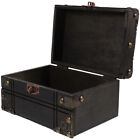  Vintage Box With Key Wooden Treasure Planter Chest Lock Boxes Jewelry
