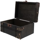Vintage Box With Key Wooden Treasure Planter Chest Lock Boxes Jewelry