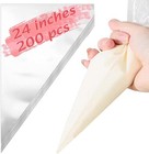 24inch Disposable Piping Bags  200pcs Icing Bags For Cake Decorating
