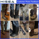 Hisea Men Hunting Boots Adjustable Rain Boot Waterproof Fishing Mud Working Boot
