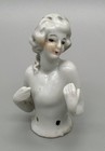 Antique Art Deco Porcelain Nude Half Doll With    arms Away    Pin Cushion Bust 