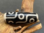 Tibetan Old Agate Dzi  9 Eyes  Amulet Bead 38mm Z12