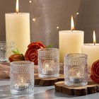 30 Pack Clear Glass Votive Candle Holders Vintage Candle Holder Bulk Tealight