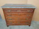 Walnut Chest With Original Marble From The 19th Century Excellent Condition