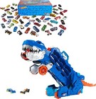 Hot Wheels City Toy Car Track Set  Ultimate T-rex Transporter  Dinosaur Hauler