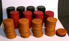 Lot 300 Catalin Poker Chips  100 Each -green  Red  Butterscotch   2  11 6oz 