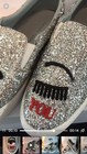 Nwb  310 Chiara Ferragni Slip On Flirting Sneaker In Silver Size  40