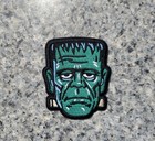 Vintage Halloween Frankenstein Patch  Embroidered  Iron On Backing  3 x2 5 