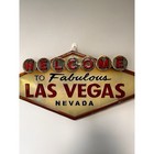 Welcome To Las Vegas Embossed Metal Sign 19x10 Garage Mancave Street Hotrod Slot
