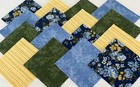 40 4    Blue Roses Floral Print Precut Fabric Quilt Squares Quilting Kit