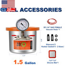 1 5 Gallon Tempered Glass Lid Stainless Steel Vacuum Chamber Perfect For Stabili