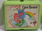 Vintage Care Bears 1980s Green Lunch Box   Thermos - Aladdin - Used Shows Wear