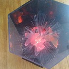 Vintage 70s 80 s Fiber Optic Flower Color Changing Rotating Lamp Light 14-3 4   