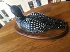 Hand Crafted Loon Decoration By A h Cazes  Home Decor  Waterfowl Decoration 