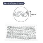 5 Yards Sequins Beaded Lace Sewing Trim 0 4 Inch Braid Trim Silver