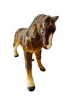 Vintage Porcelain Brown Horse White Accent 4    High