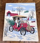 Vintage Old Matches Large Season s Greetings Scene Art On All Sides   Matches