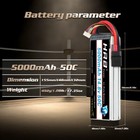 2pcs Hrb 5000mah 4s 14 8v Tr Plug Lipo Battery 50c For Rc Helicopter Truck Car
