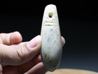 China Ancient Hongshan Culture Old Hetian Jade Stone Necklace Amulet Pendant F01