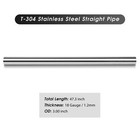 3  Inch 76mm T-304 Stainless Steel Straight Exhaust Pipe Tube Piping Tubing 48in