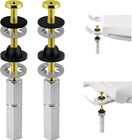 2 Pcs Universal Toilet Seat Bolts Kit  Heavy Duty Solid Brass Toilet Bolts Wi   