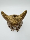 Vintage Brass Owl Candle Holder Hanging Lantern Mcm 11   