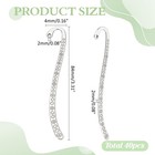 Craftymelody 40pcs Metal Bookmark Hairpin Hook Alloy 84x4x2mm  Antique Silver 