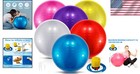 6 Colorful Exercise Balls For Home  Office   Gym - Inflate With Quick Pump