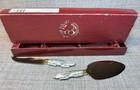 2 Pc  Arthur Court Cheese Knife   Spreader  Aluminum Bunny Rabbit Handle Box Set