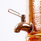 Pure Copper Hammered Water Dispenser Storage Water Tank With Tap And Set Of 4 Co