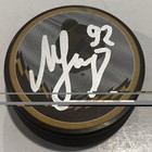 Marat Khusnutdinov Signed Boston Bruins Hockey Puck W  Case Coa