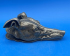 Antique Silverplated Greyhound Dog Head Letter  Paper receipt Clip  Austria