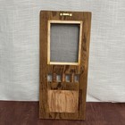 Cottage Core Wall Hanging Wood Screen Door Butterfly Cedar  pine 16   h Vtg Folk