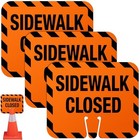 Pcs Plastic Sidewalk Closed Signs Bulk  10 4  X 12 6    Fits Traffic Cones  3