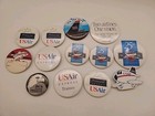 Usair Airlines Button Badges - Lot Of 12 Clip   1 Bcs Eagle Pinback