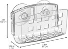 Idesign Kitchen Sink Suction Holder  Clear  Large   For Sponges  For Scrubbers 