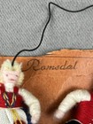 Rare Vintage Hardanger Miniature Embroidered Doll Couple In Folk Costume Norway